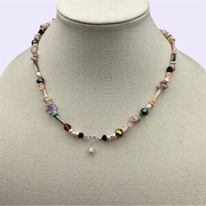Elegant Multicolor Shell Pearl Beaded Necklace